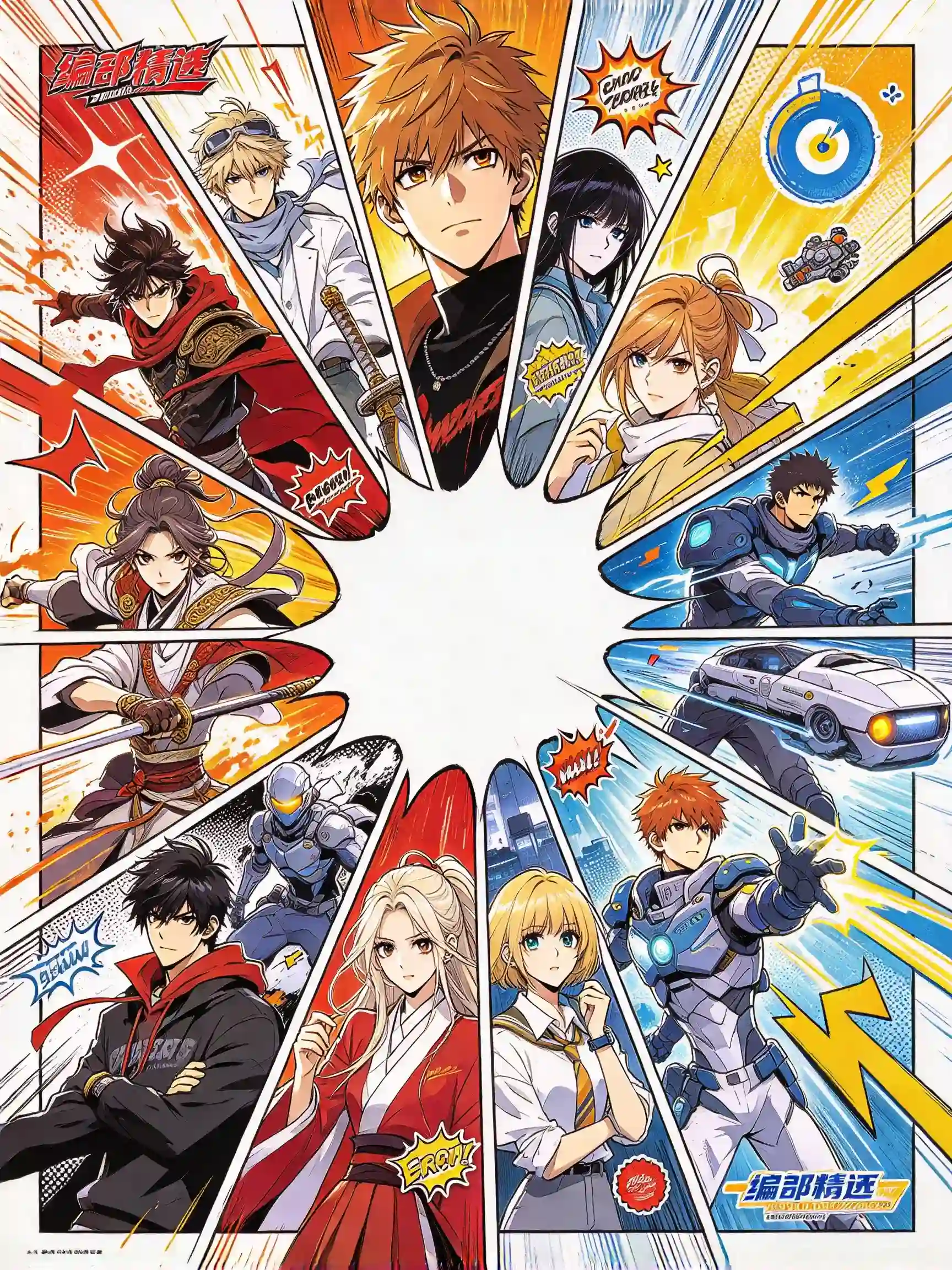热血少年漫漫画封面